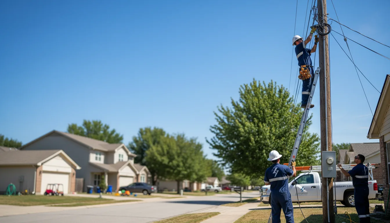 Residential electrician providing installation services in Cedar Grove, WI